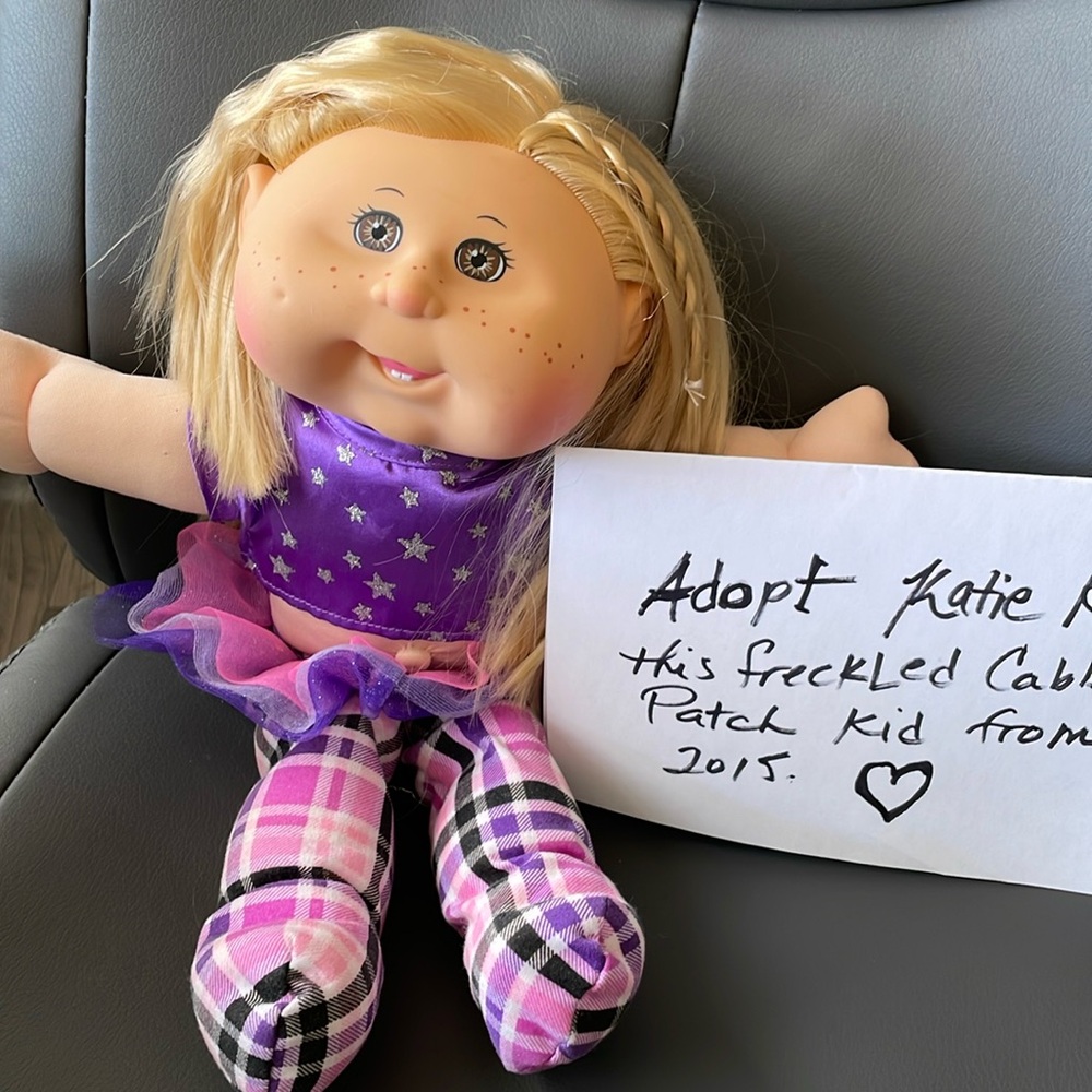 Cabbage Patch Katie Rae is up for Adoption! Blonde Hair with Freckles.